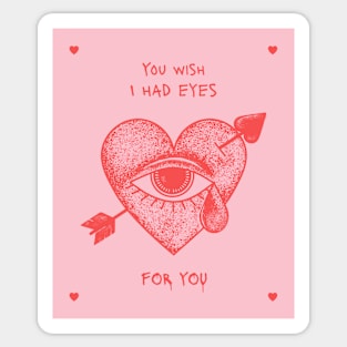 You Wish Valentines Day Heart Breaker Sticker